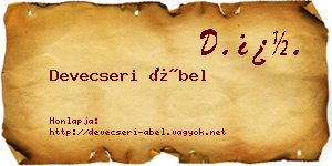 Devecseri Ábel névjegykártya