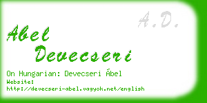 abel devecseri business card